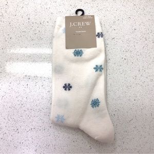 J.Crew Women's Christmas Snowflake Holiday Theme style Trouser Socks NWT